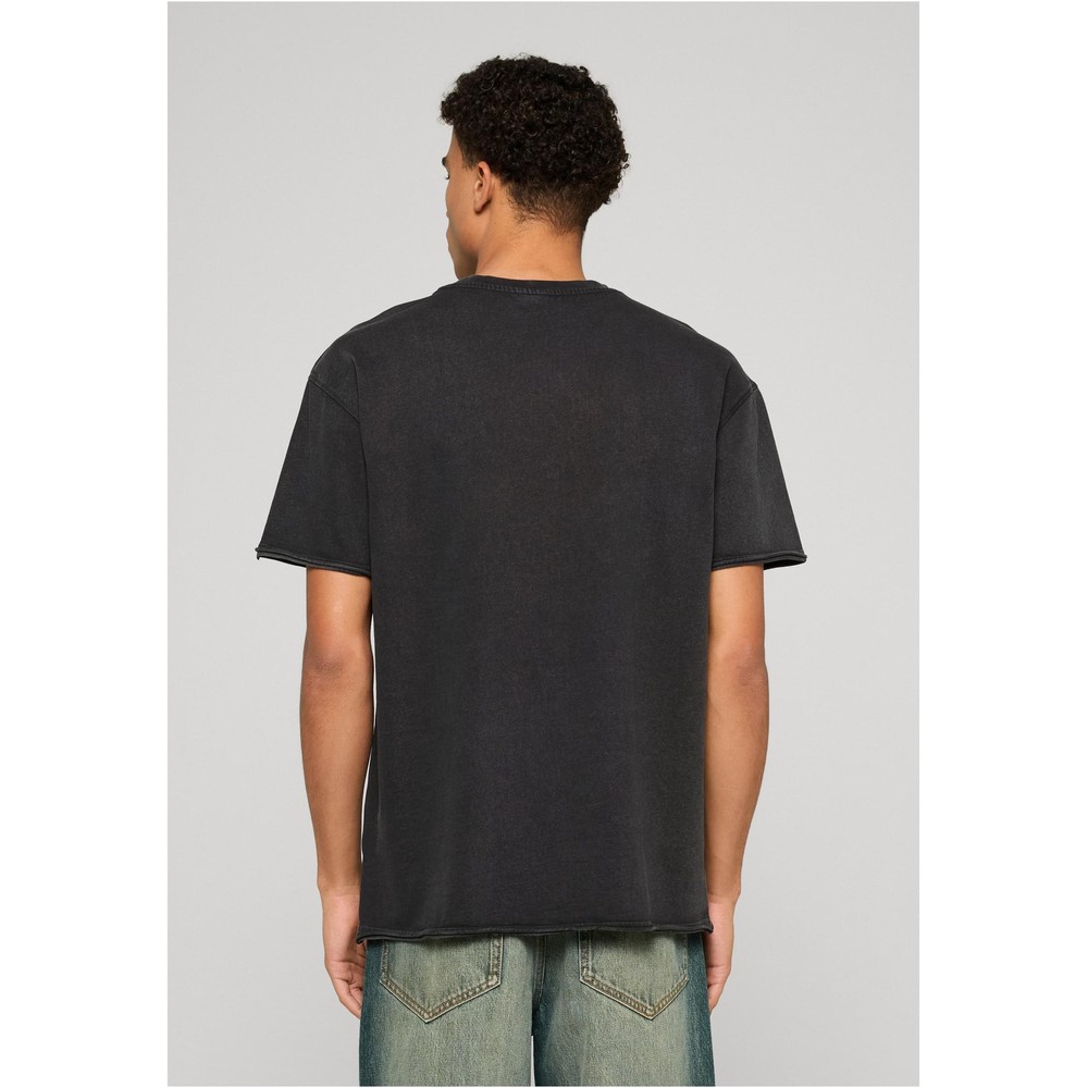Urban Classics - Vintage Wash Heren Tshirt - Zwart